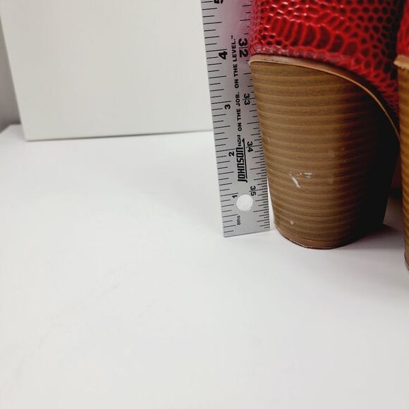 Nadia x FTF Red Faux Croc Nelly Cowgirl Boot Size 10W - Picture 7 of 8